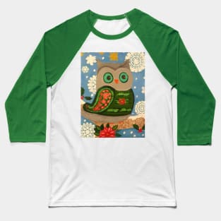 Peppino the Chritmas Owl Baseball T-Shirt